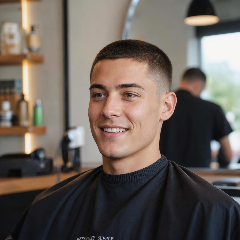 Krullend bovenwerk met low fade voor natuurlijk haar